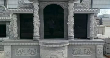 酒泉 芝麻灰高档墓碑，土墓，可定制