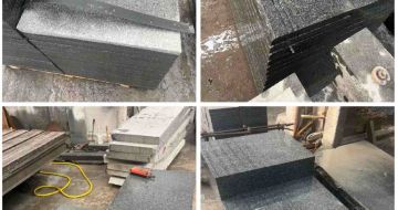 酒泉 芝麻黑地铺石材