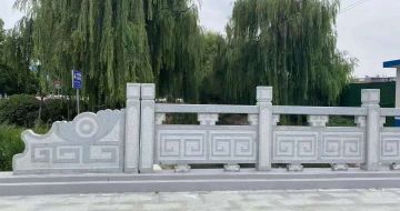 酒泉 芝麻灰桥栏杆、河道栏杆安装效果