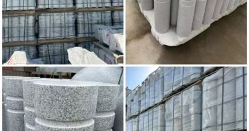 酒泉 芝麻白花岗岩挡车柱、隔离柱多少钱