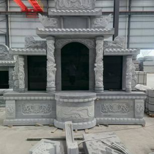 酒泉 芝麻灰高档墓碑，土墓，可定制