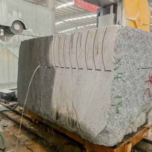 酒泉 602，大花芙蓉白，绳锯加工弧形路沿石