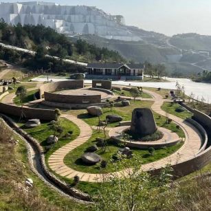 酒泉仿古石铺装整体效果