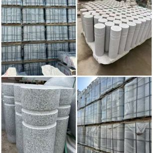 酒泉 芝麻白花岗岩挡车柱、隔离柱多少钱