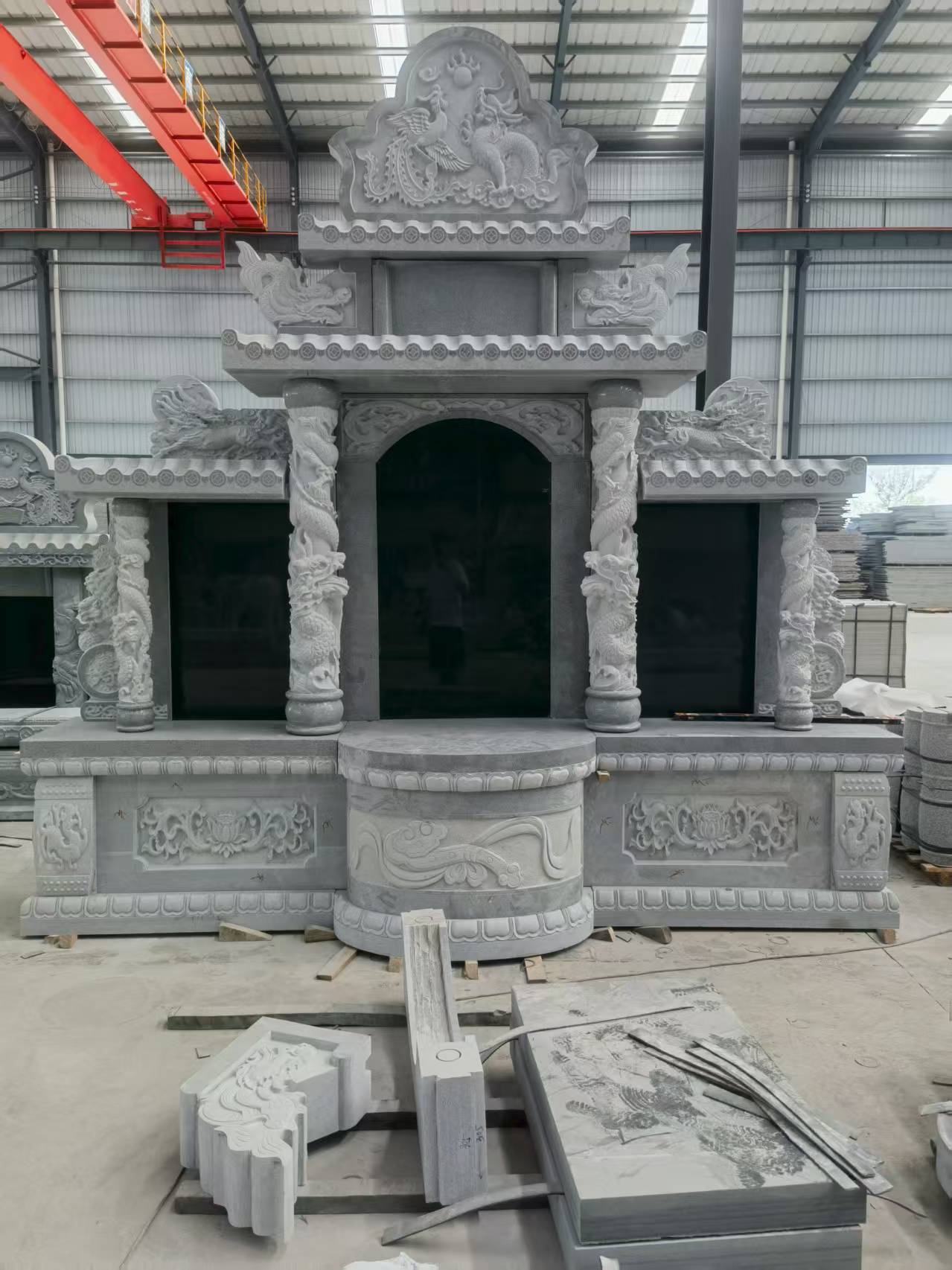 酒泉 芝麻灰高档墓碑，土墓，可定制