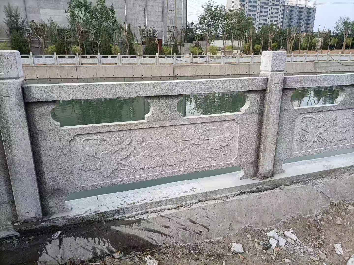 酒泉 芙蓉白大花桥梁、河道,石材栏杆、围栏、护栏