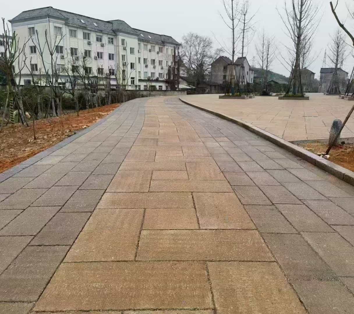 酒泉仿古石铺装效果