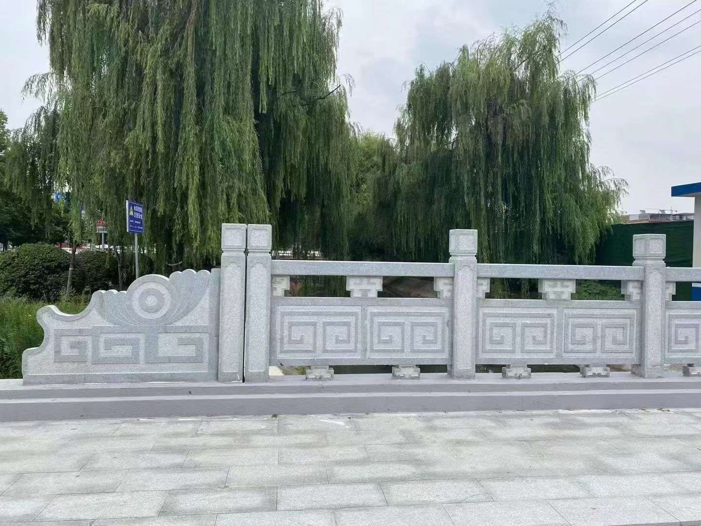 酒泉 芝麻灰桥栏杆、河道栏杆安装效果